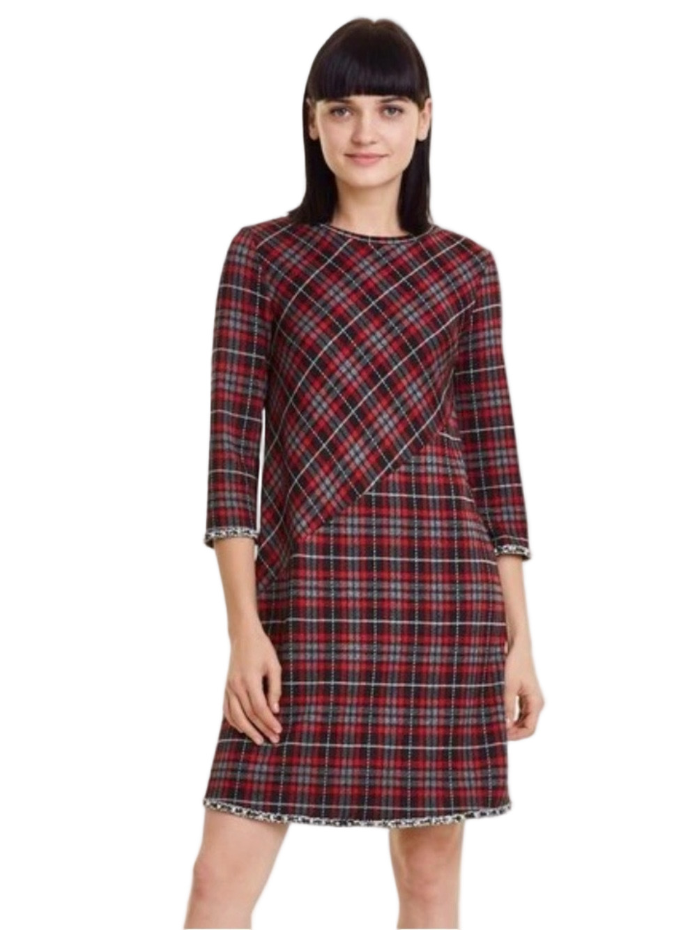 Desigual red and black plaid dress